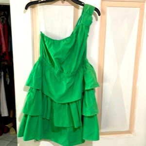 She She boutique size large green, one shoulder dress NWT